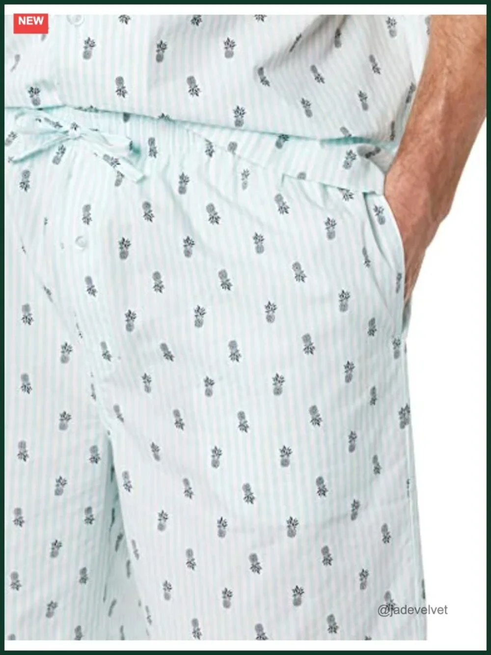 Men's Cotton Stretch Poplin Notch Collar Short Pajama Set Sleepwear